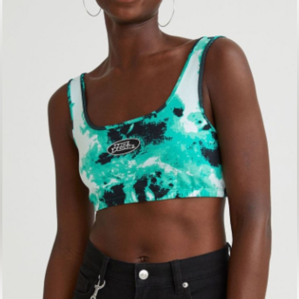 No Fear Women's Green Tie-Dye Sports Bra